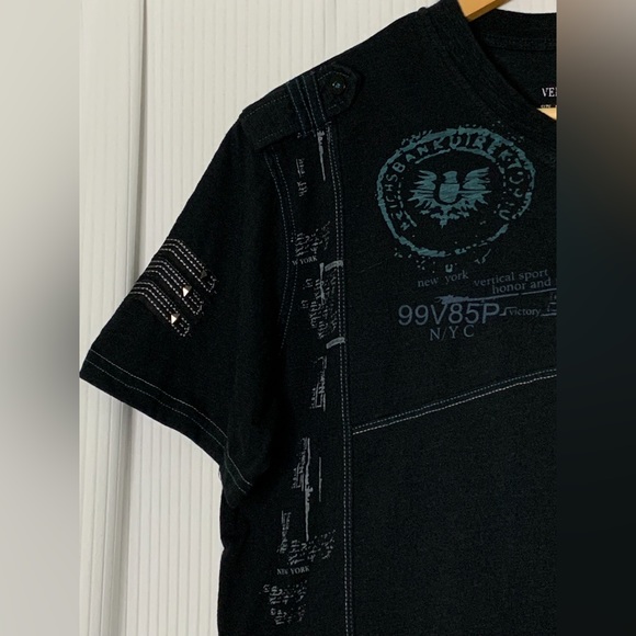 Vertical Sport - Black T-shirt With Unique Graphic And Detailing - Medium - Picture 3 of 6